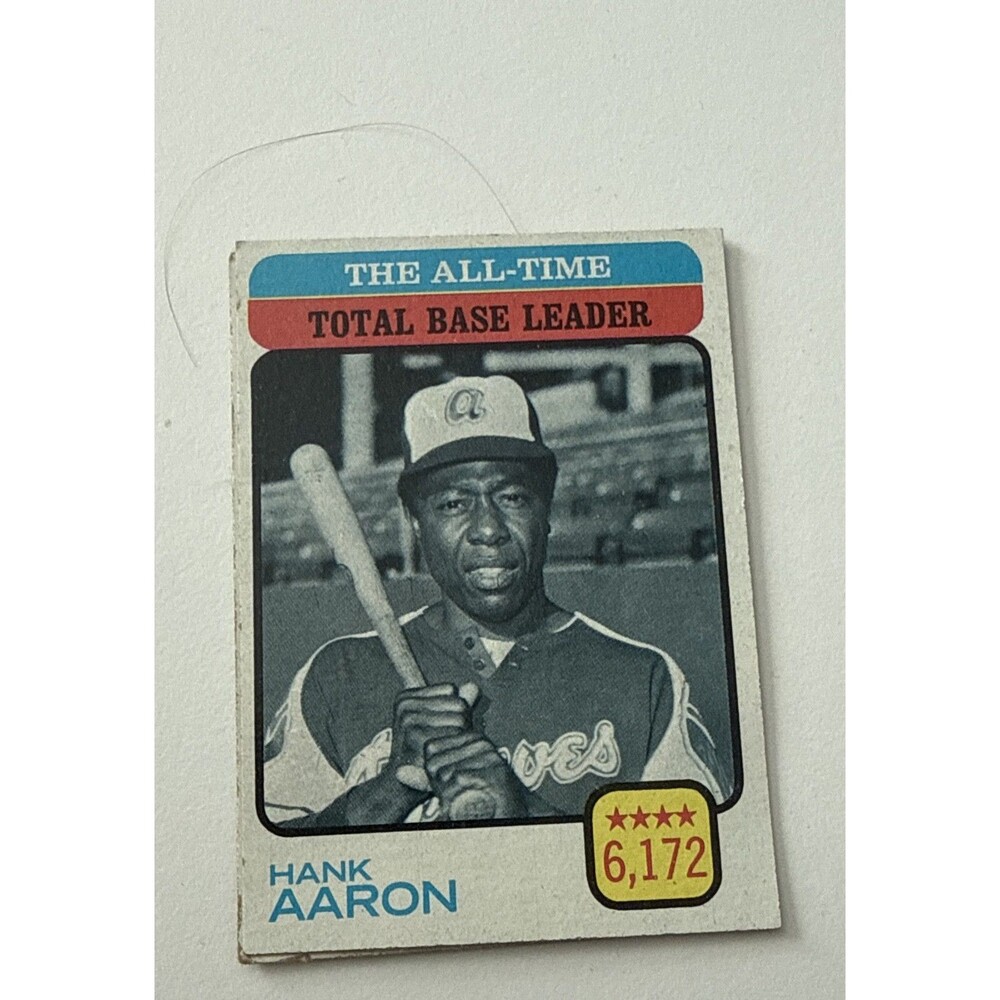 Lot of 2 1973 Topps All-Time Leaders Hank Aaron 1976 Topps - 75 Record Breaker